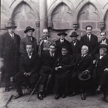 Foto dos membros do Seminario de Estudos Galegos en Pontevedra, 1928