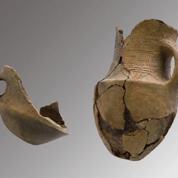 Vaso e cazola da Idade do Bronce. Partovia, O Carballiño
