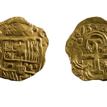Oito escudos. Carlos II. Igrexa Vella, Xinzo de Limia